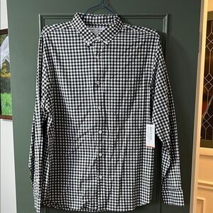 Old Navy Black and White Checkered Shirt